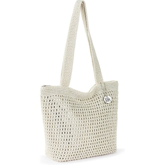 The Sak Casual Tote Bag Hand Crochet Woman's Handbag With Shoulder Straps - Picture 2 of 7